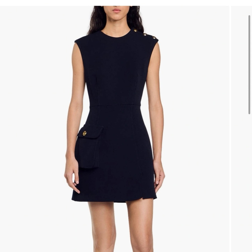 Brand new Sandro mini dress with buttons